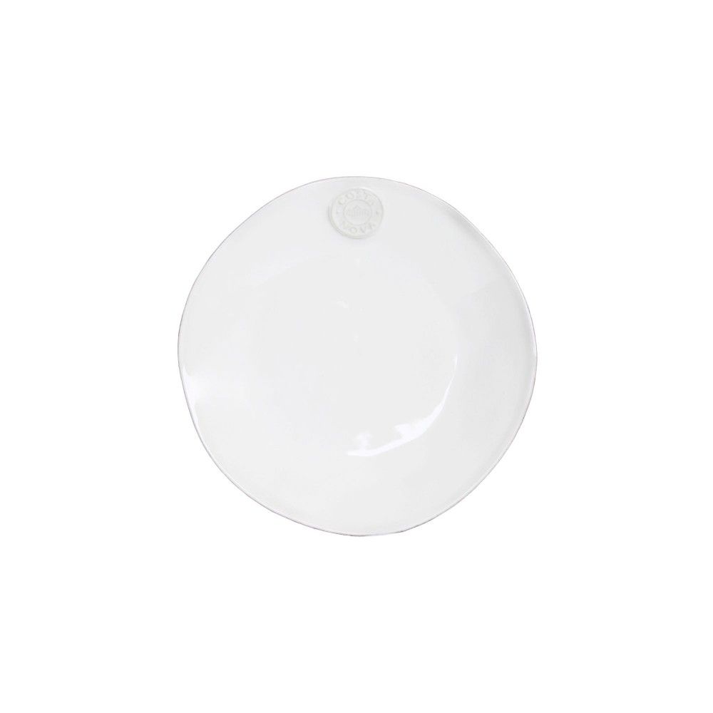 Assiette à dessert blanche D21cm aux formes irrégulières et estampille costa nova - décoration intérieure Toulon