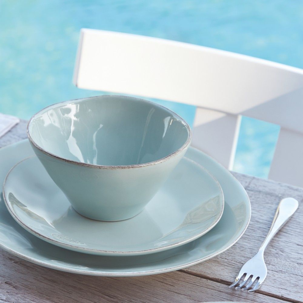 Assiette à dessert et autres vaisselles NOVA de couleur turquoise - maison gabin décoration