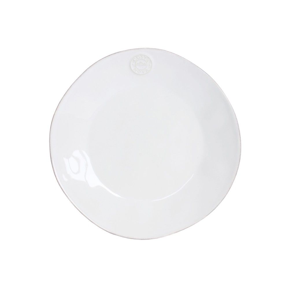 Assiette à diner blanche D27 cm en grès fin avec l'estampille costa nova décoration intérieure Toulon