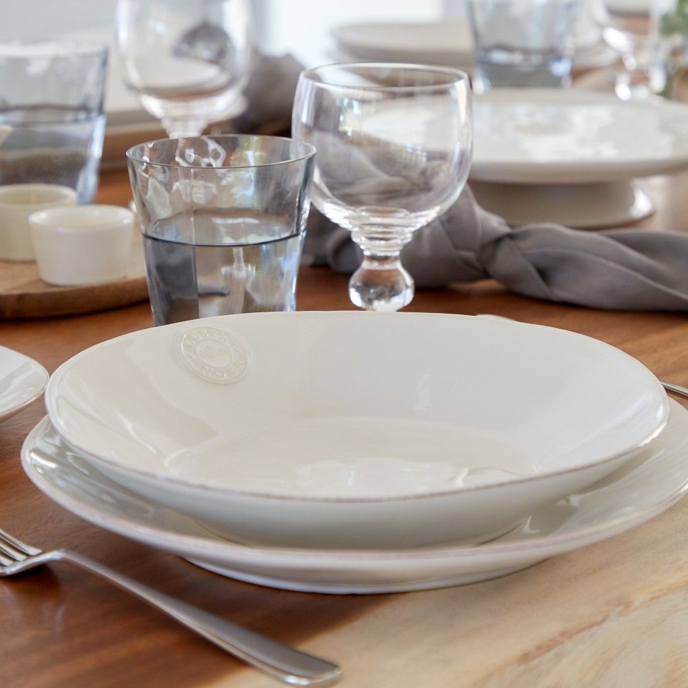 Assiette blanche à diner D27 cm aux formes irrégulières - maison gabin décoration