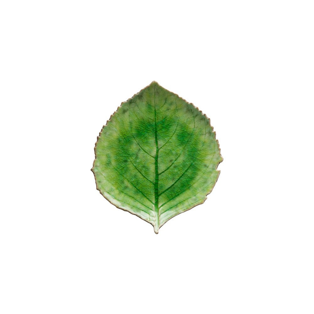 un peu de nature à table avec cette assiette feuille d'hortensia verte claire
