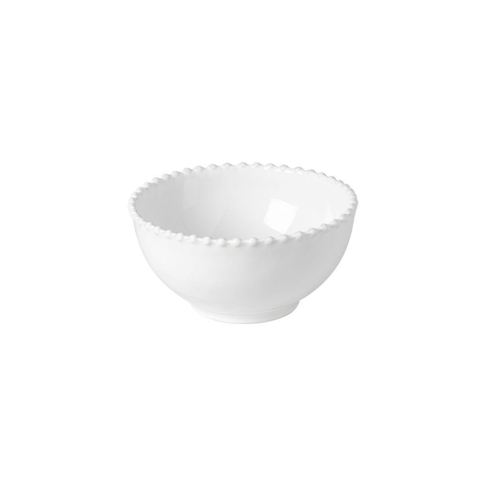 bol à soupe blanc d16cm avec perles pour une table élégante