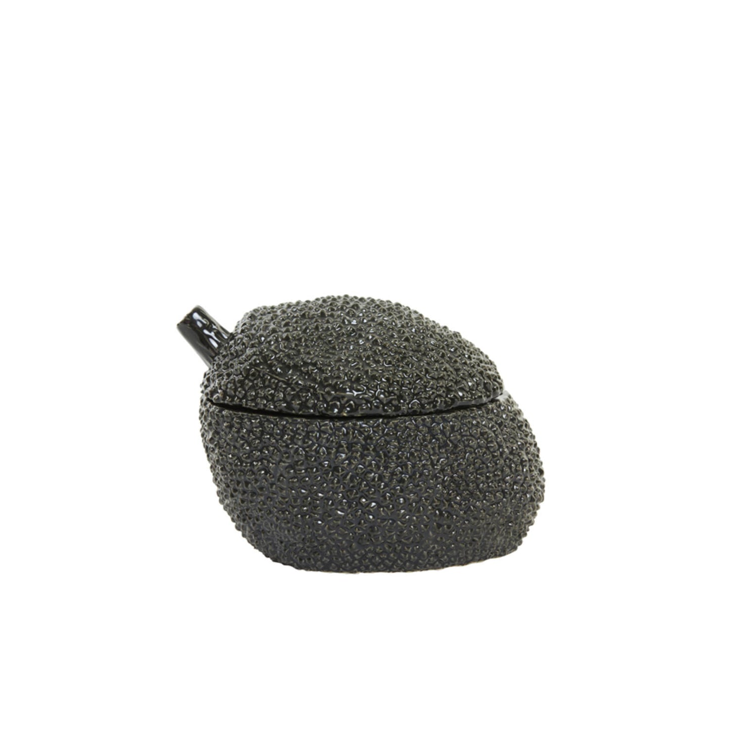 grande boite déco de rangement 20cm en céramique noire pour bijoux ou vide-poche - maison gabin décoration