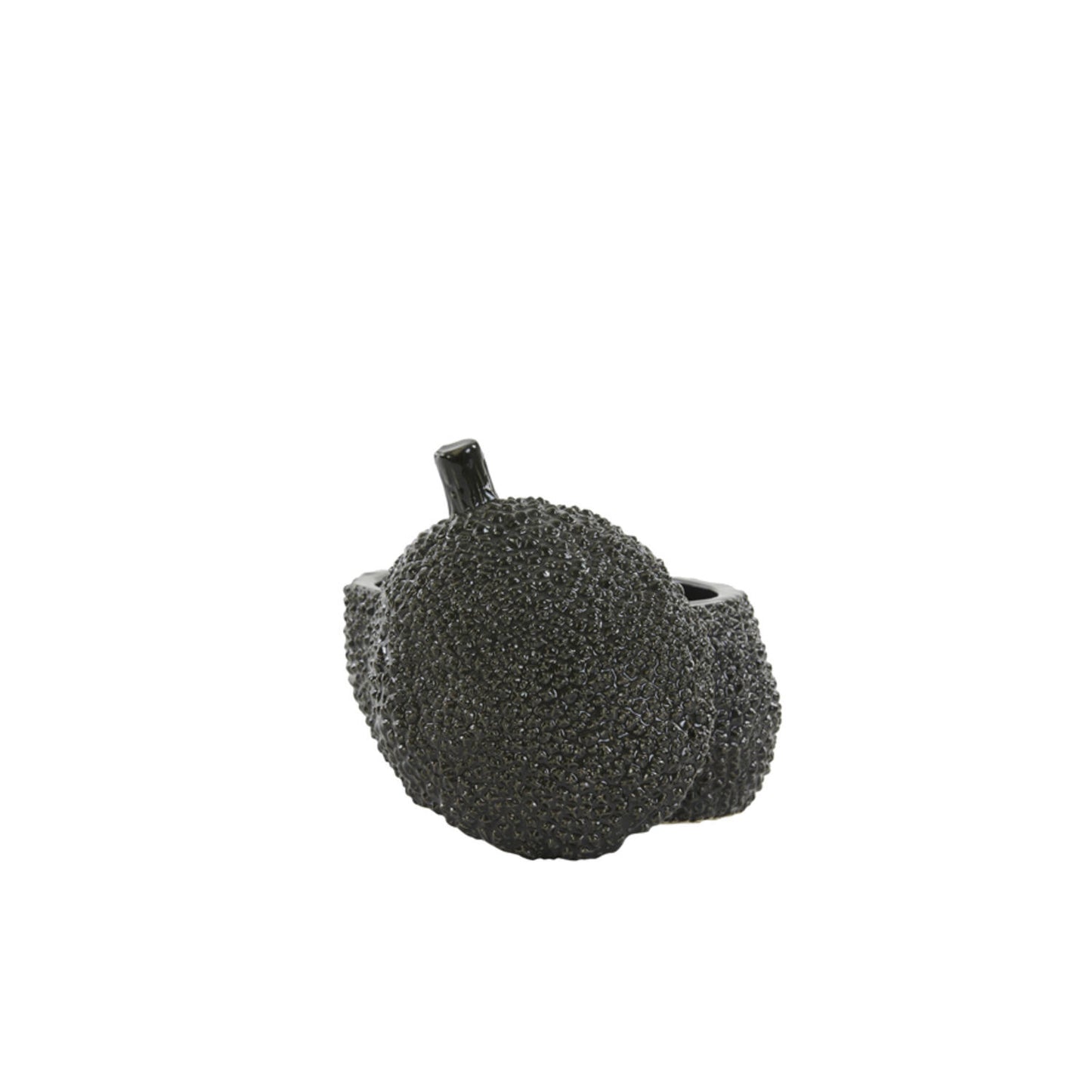 boite vide-poche décorative en céramique noire de taille 16.5cm pour ranger ses bijoux ou autres petits objets