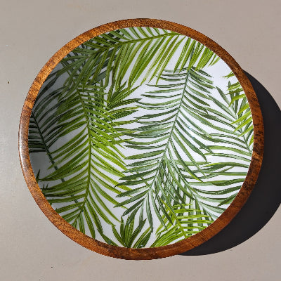coupe ou saladier d'un diamètre de 30cm pour salade, salade de fruits en bois de manguier - maison gabin décoration