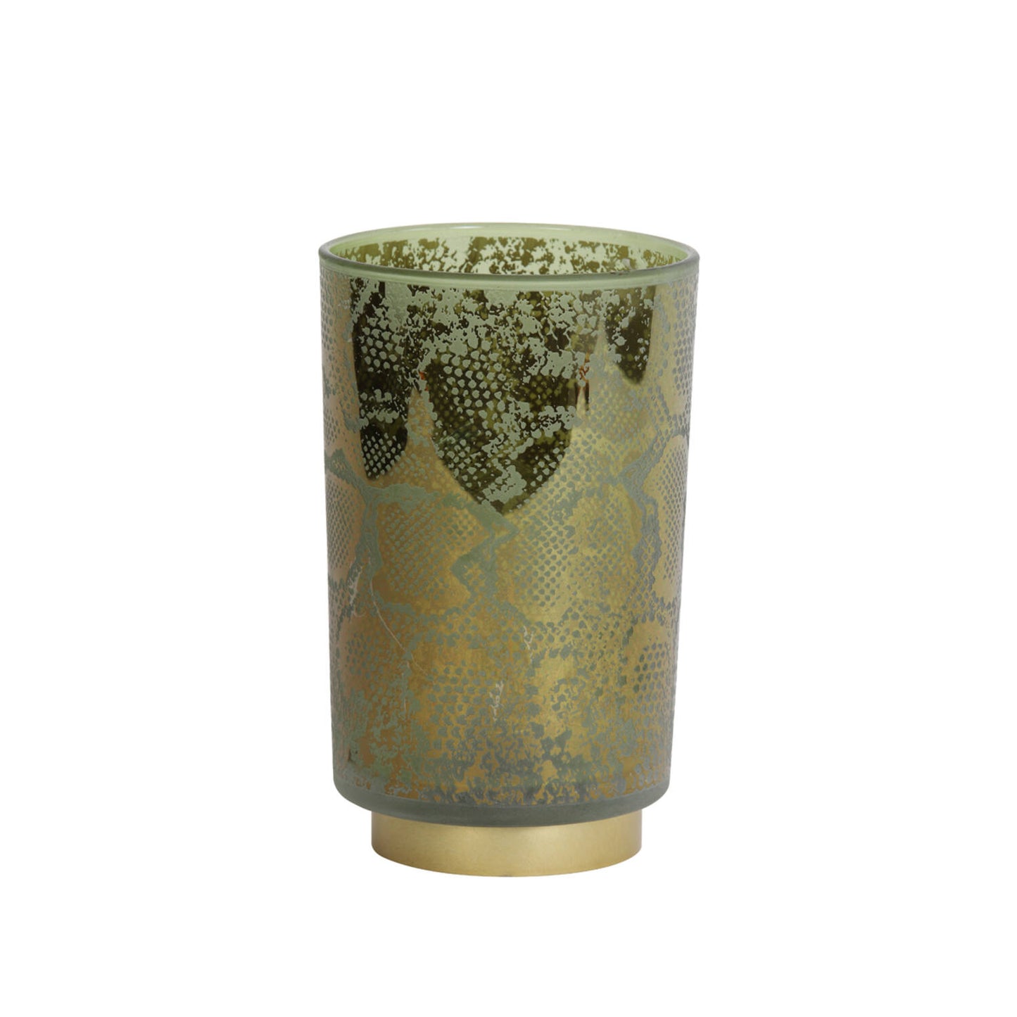 petite lampe à poser d'ambiance en verre imprimé serpent D12cm - maison gabin décoration