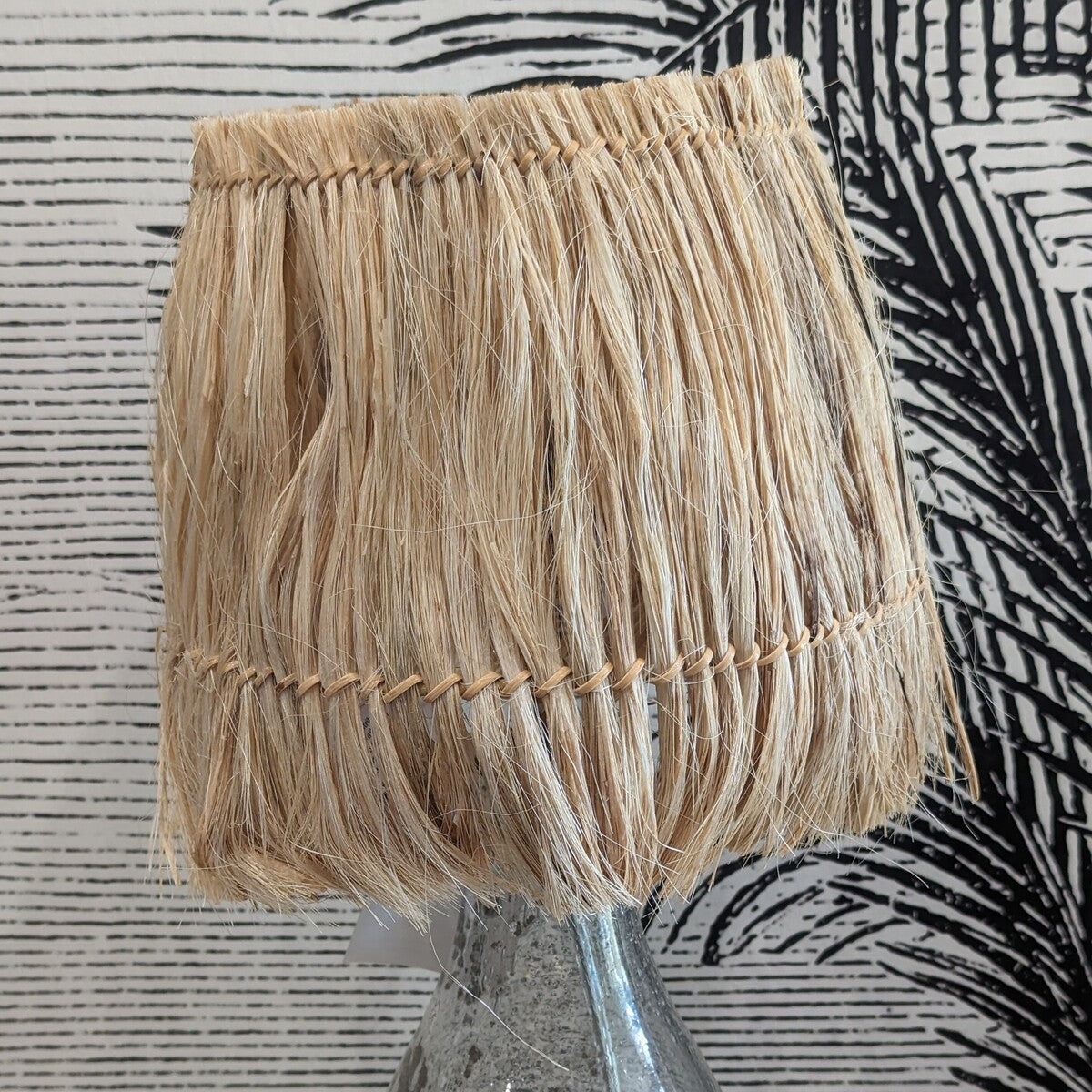 lampe à poser bahu et son abat-jour D19cm en fibres naturelles - maison gabin décoration