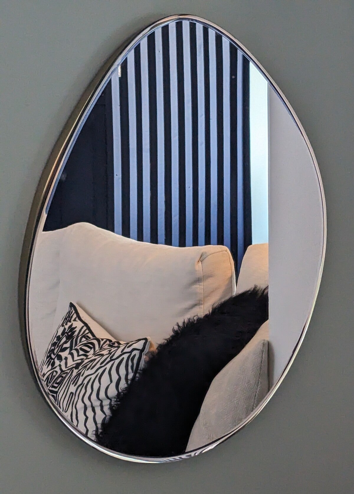 miroir taille s h62cx51cm asymétrique biseauté doré - maison gabin décoration