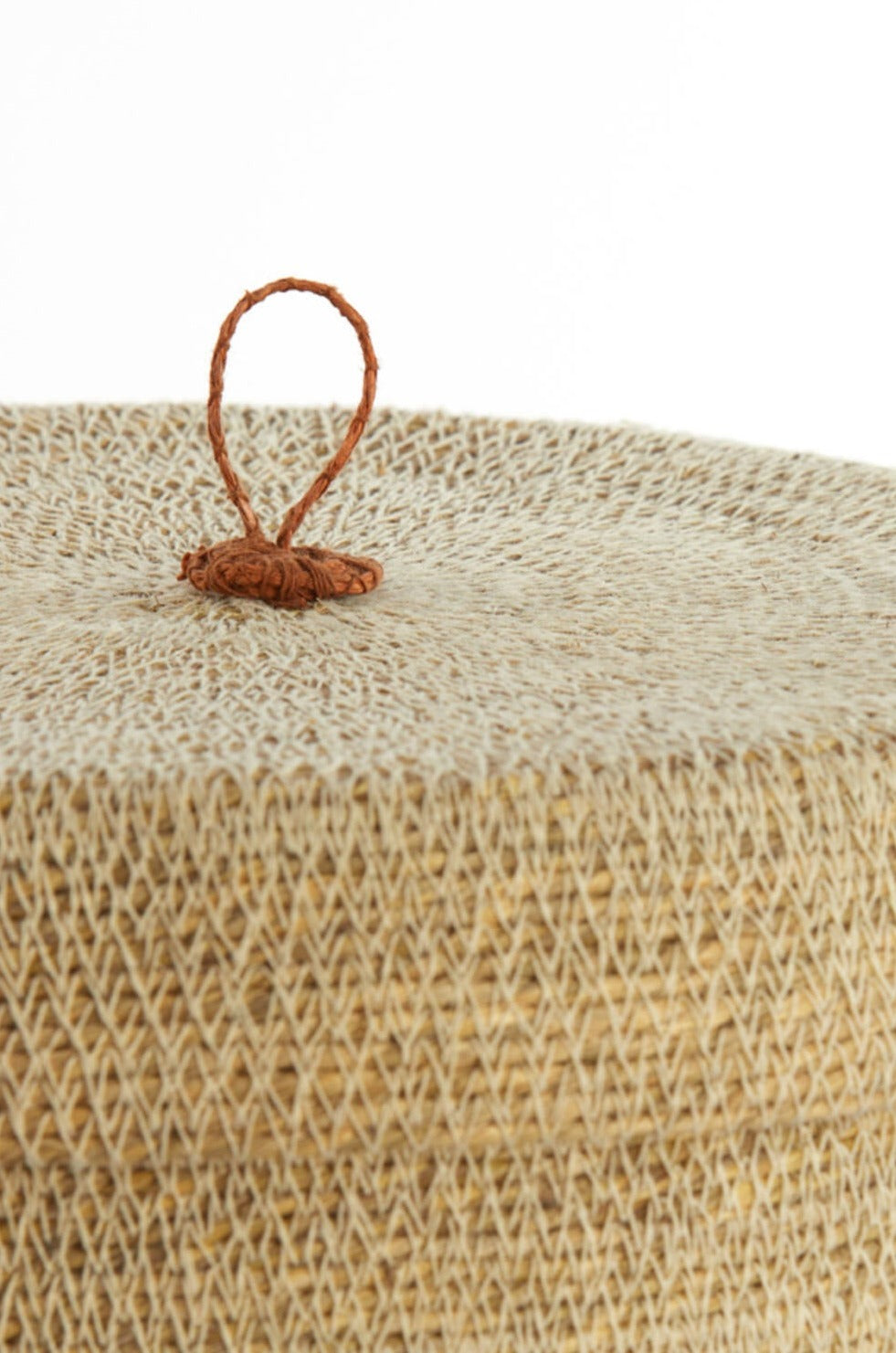 panier avec couvercle en fibres naturelles - maison gabin décoration