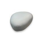 pouf galet tissu bouclette blanc - maison gabin décoration