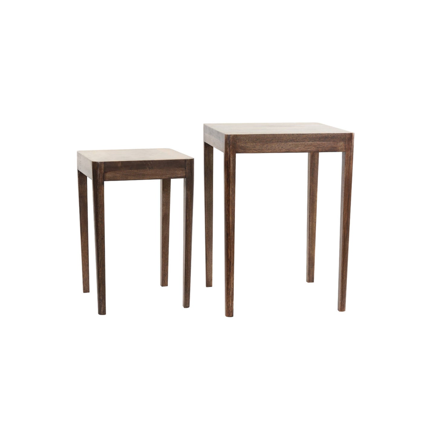 tables d'appoint gigognes set de 2 en bois exotique - maison gabin décoration