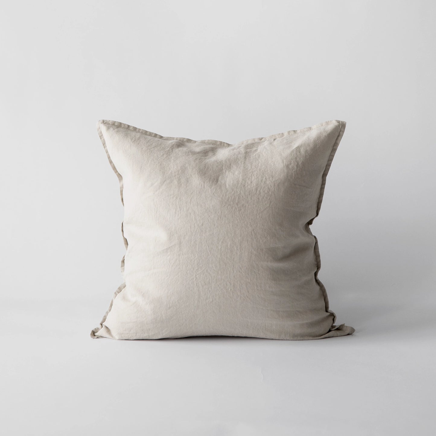 taie d'oreiller/coussin 50x50cm beige 100% lin - maison gabin décoration