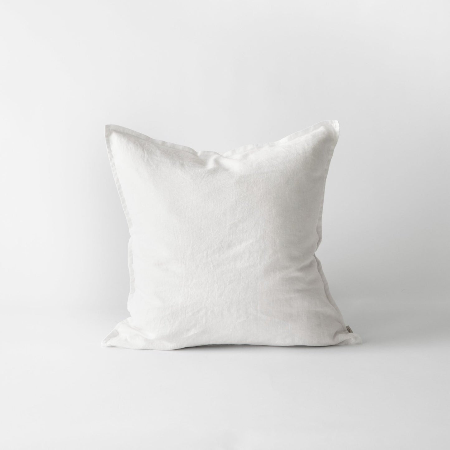taie d'oreiller/coussin 50x50cm blanc 100% lin - maison gabin décoration
