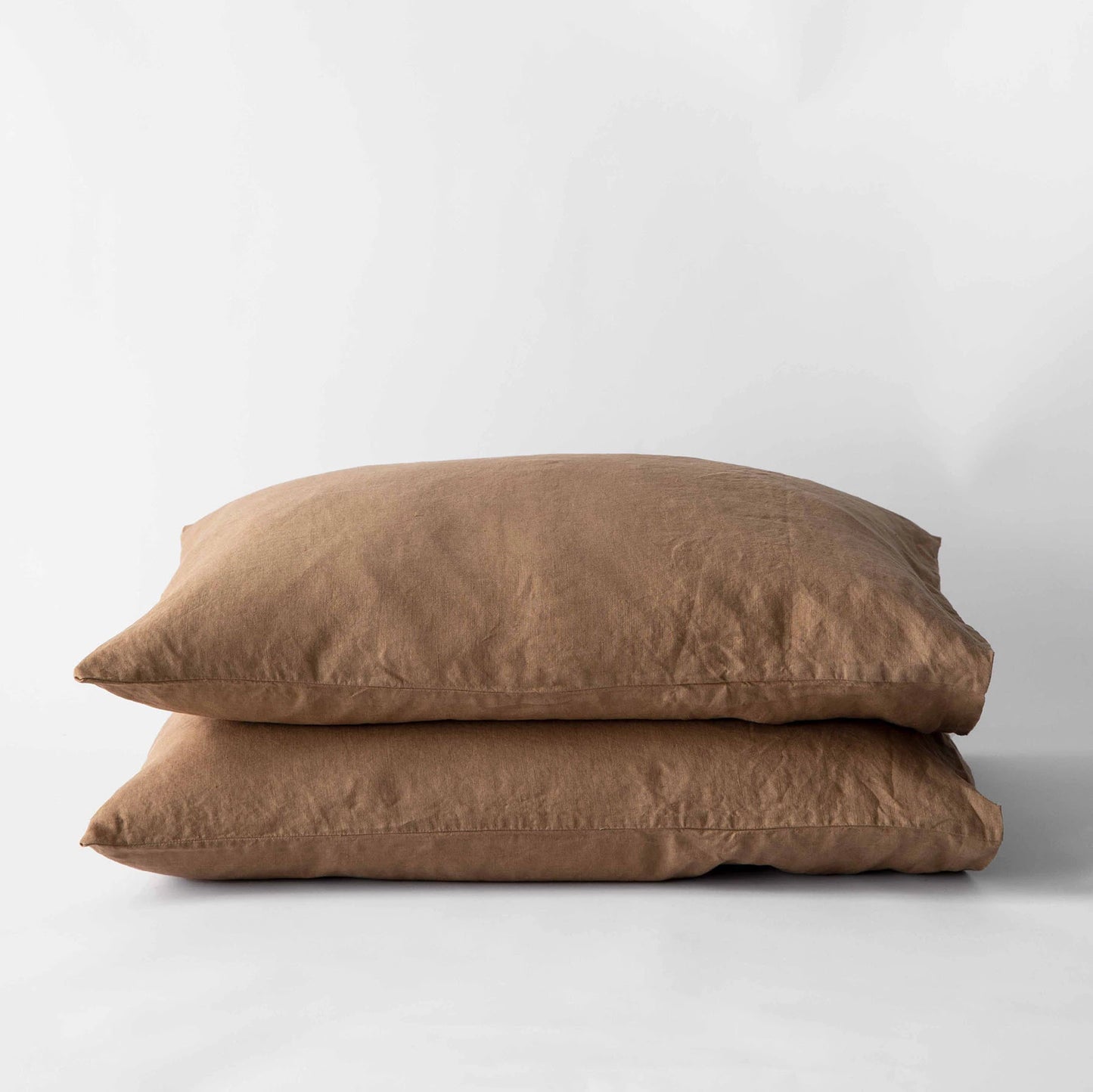 taie d'oreiller/coussin 100% lin marron 50x70cm - maison gabin décoration