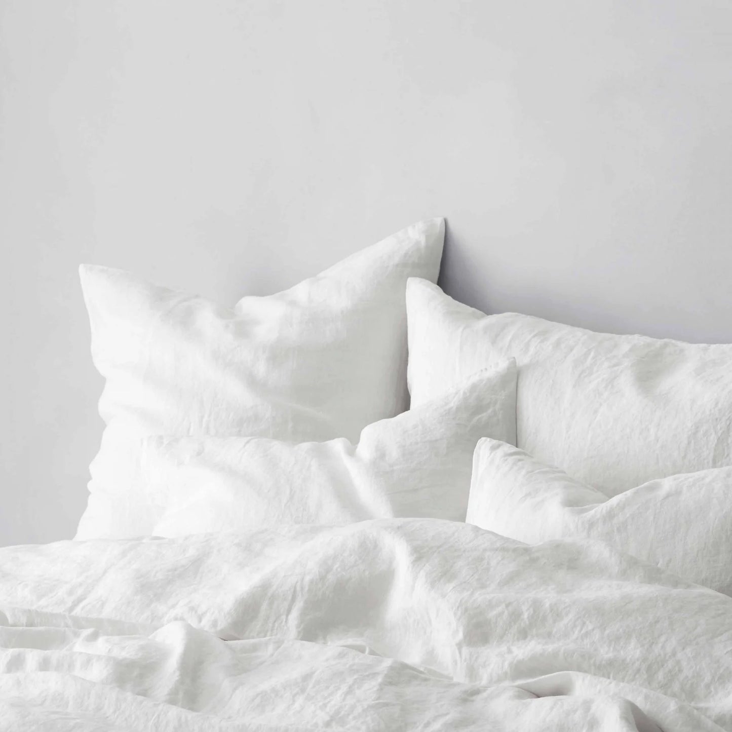 linge de lit blanc et taie d'oreiller/coussin 100% lin blanc 50x70cm - maison gabin décoration