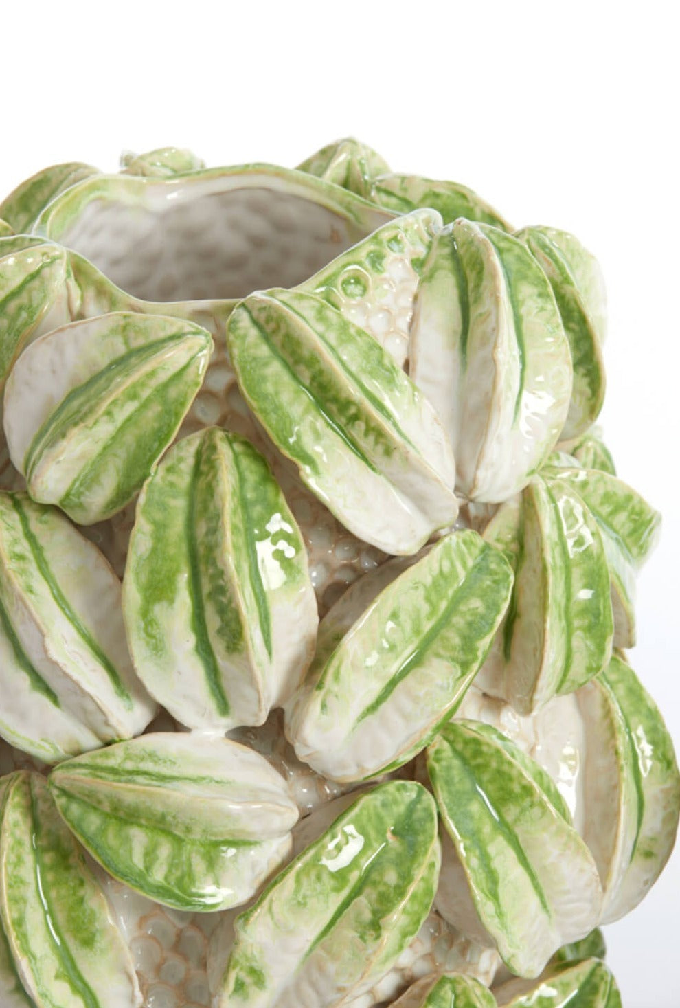 vase en céramique avec fruits carambole - maison gabin décoration
