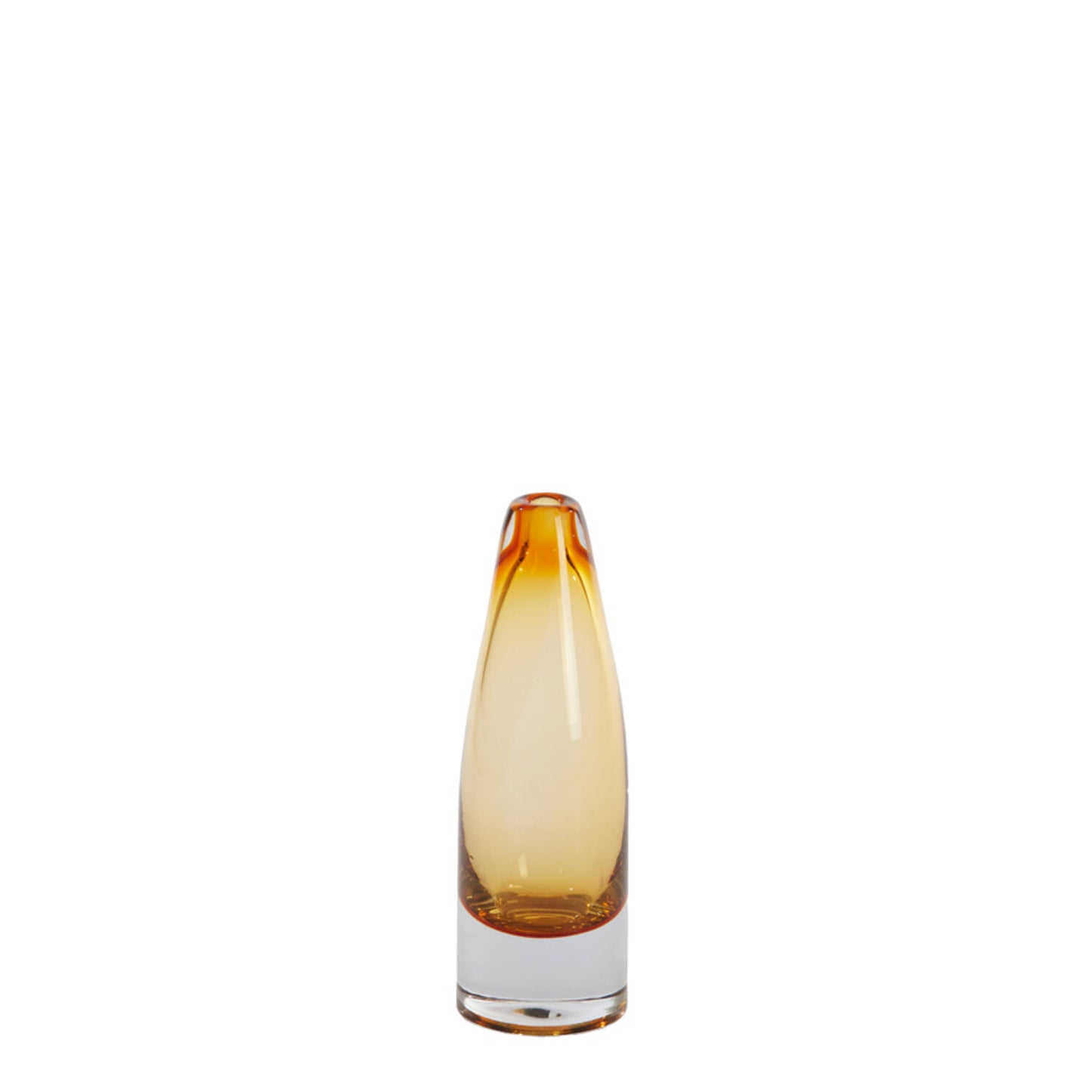vase soliflore en verre couleur ambre orangé H22.5cm - maison gabin décoration