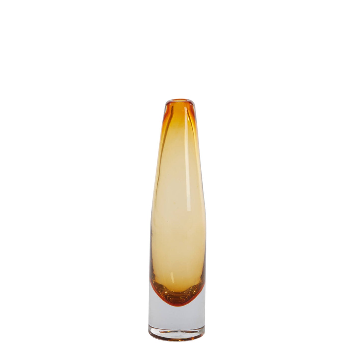 vase soliflore en verre couleur ambre orangé H30.5cm - maison gabin décoration