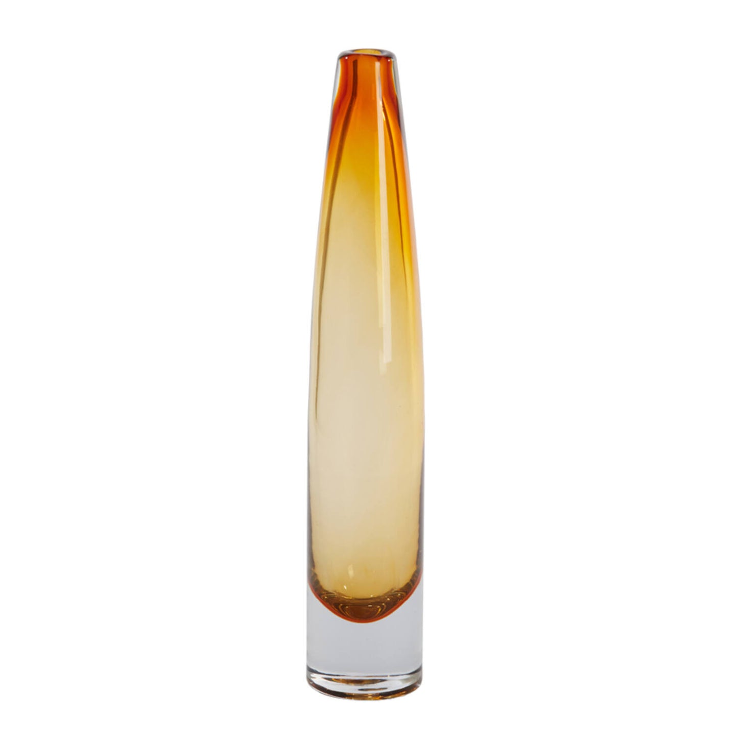 vase soliflore en verre couleur ambre orangé H39.5cm - maison gabin décoration