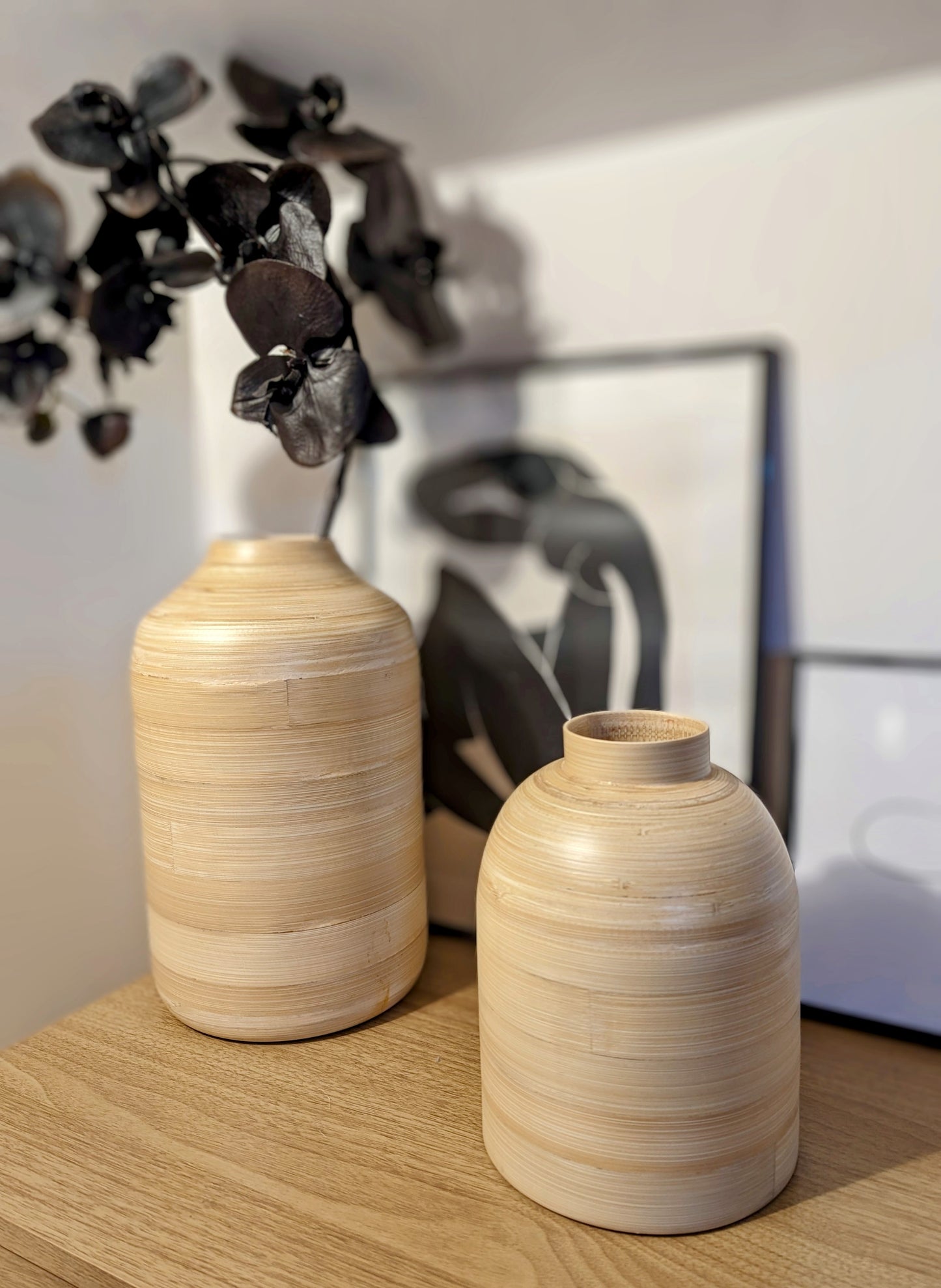 Vase décoratif en bambou