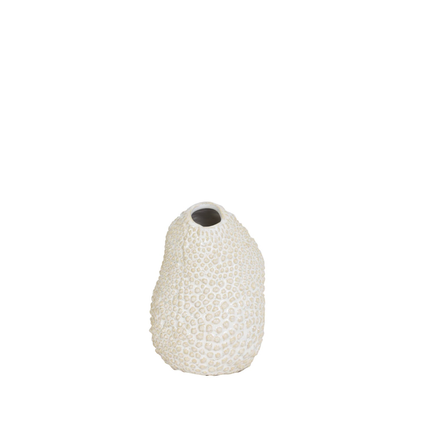 vase blanc en céramique D10cm en forme de fruit exotique - maison gabin décoration
