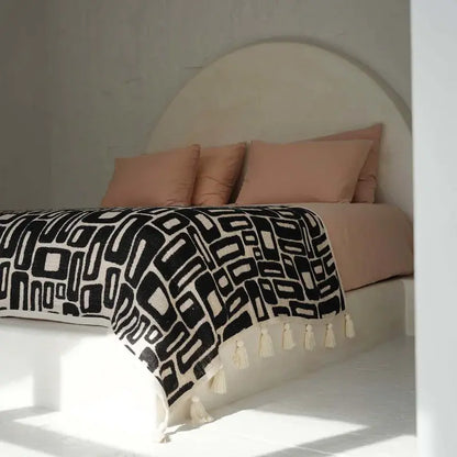 Jeté de lit Aztèque noir naturel chic

Textile décoration Toulon

