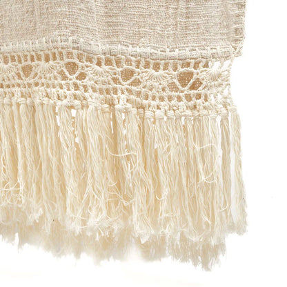 Jeté de lit bohème chic naturel

