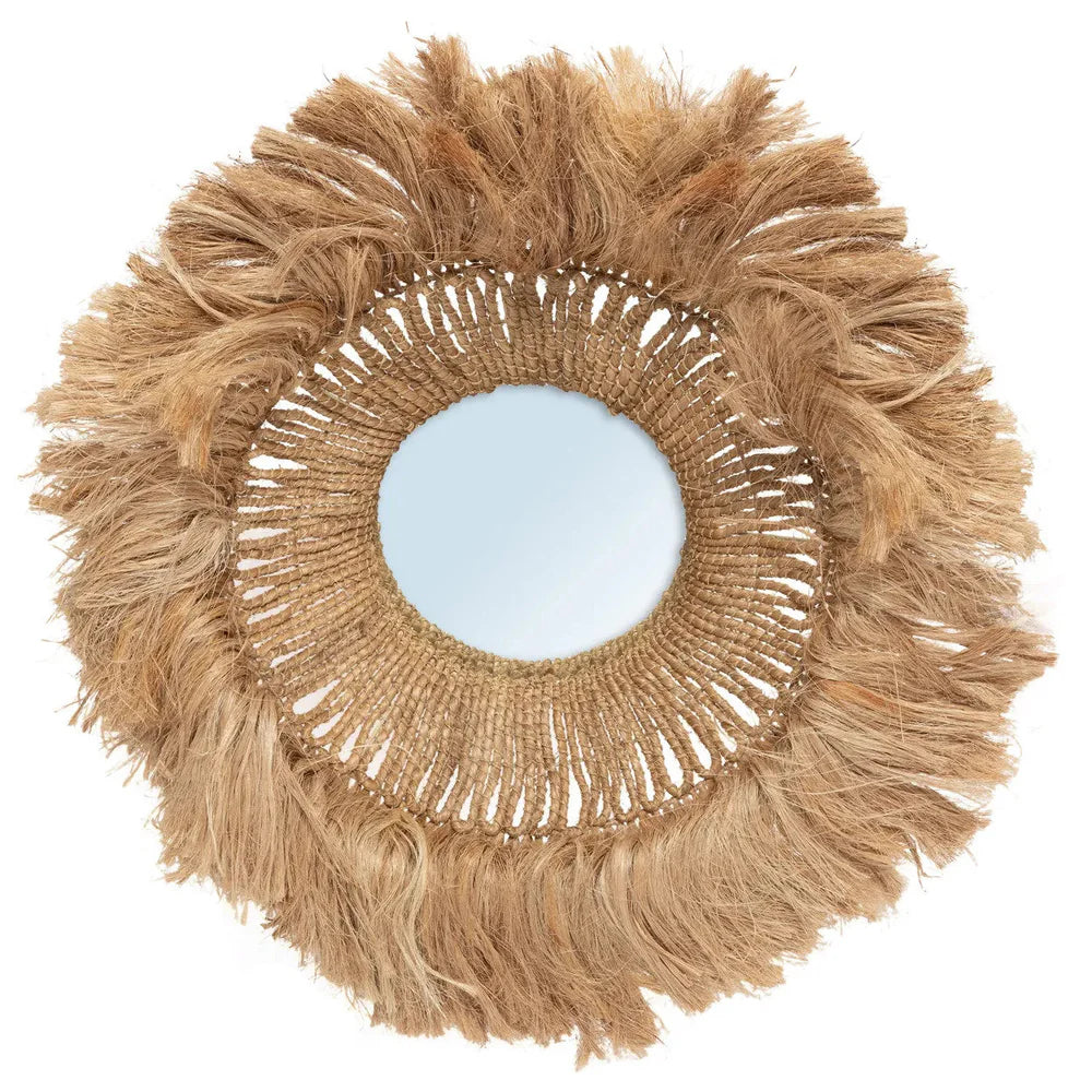Miroir Abaca Solomon en fibres naturelles

