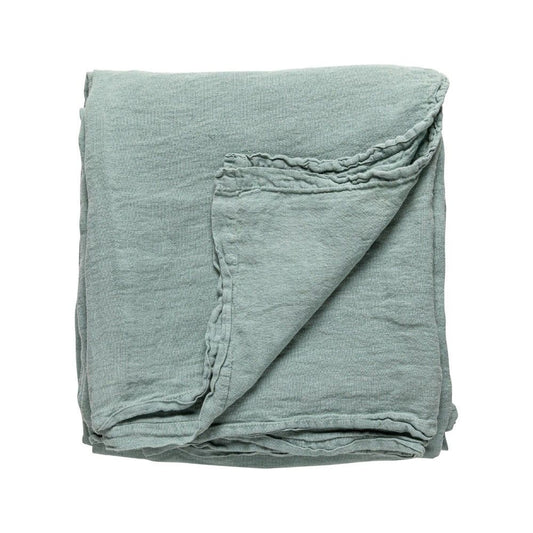 nappe bleu menthe 100% lin rectangulaire 175x250cm - maison gabin décoration