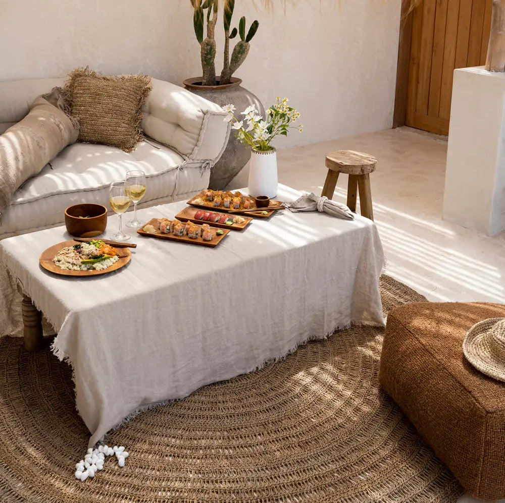 Nappe en lin beige 150x150

Textile décoration Toulon

