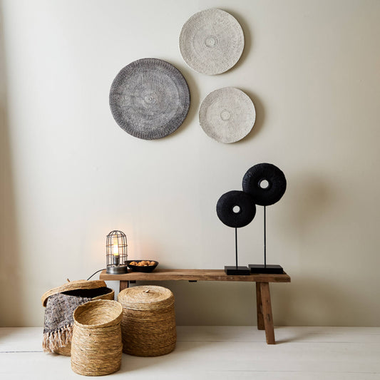 paniers de rangement en fibres tressées en 3 tailles - maison gabin décoration
