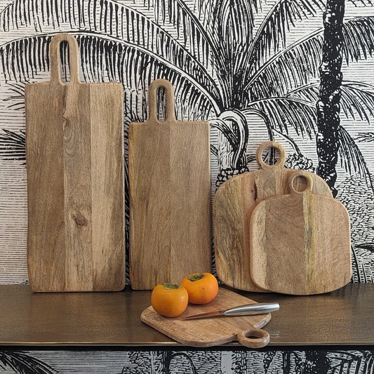 planches à découper en bois de manguier clair H60cm - maison gabin décoration