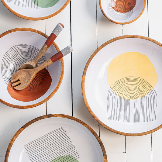 saladiers en bois de manguier 3 couleurs - maison gabin décoration