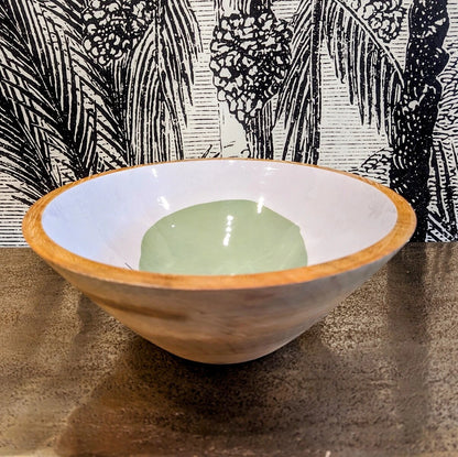 saladier en bois de manguier vert - maison gabin décoration