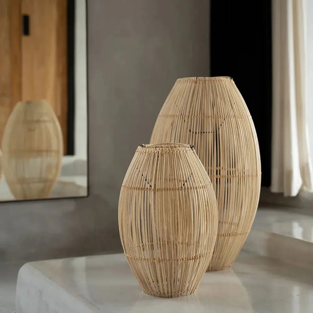 suspension en rotin contemporain taille L