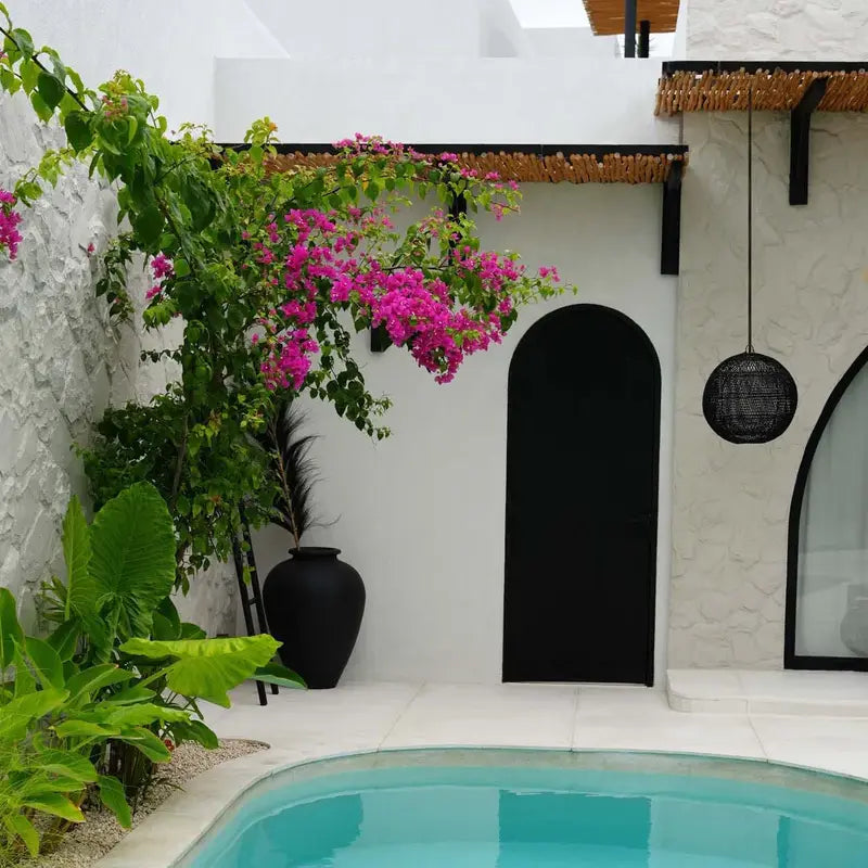 Éclairage design rotin naturel