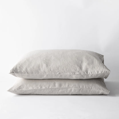taie d'oreiller/coussin 100% lin beige 50x70cm - maison gabin décoration