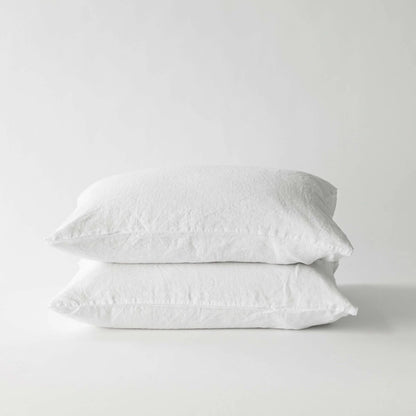 taie d'oreiller/coussin 100% lin blanc 50x70cm - maison gabin décoration