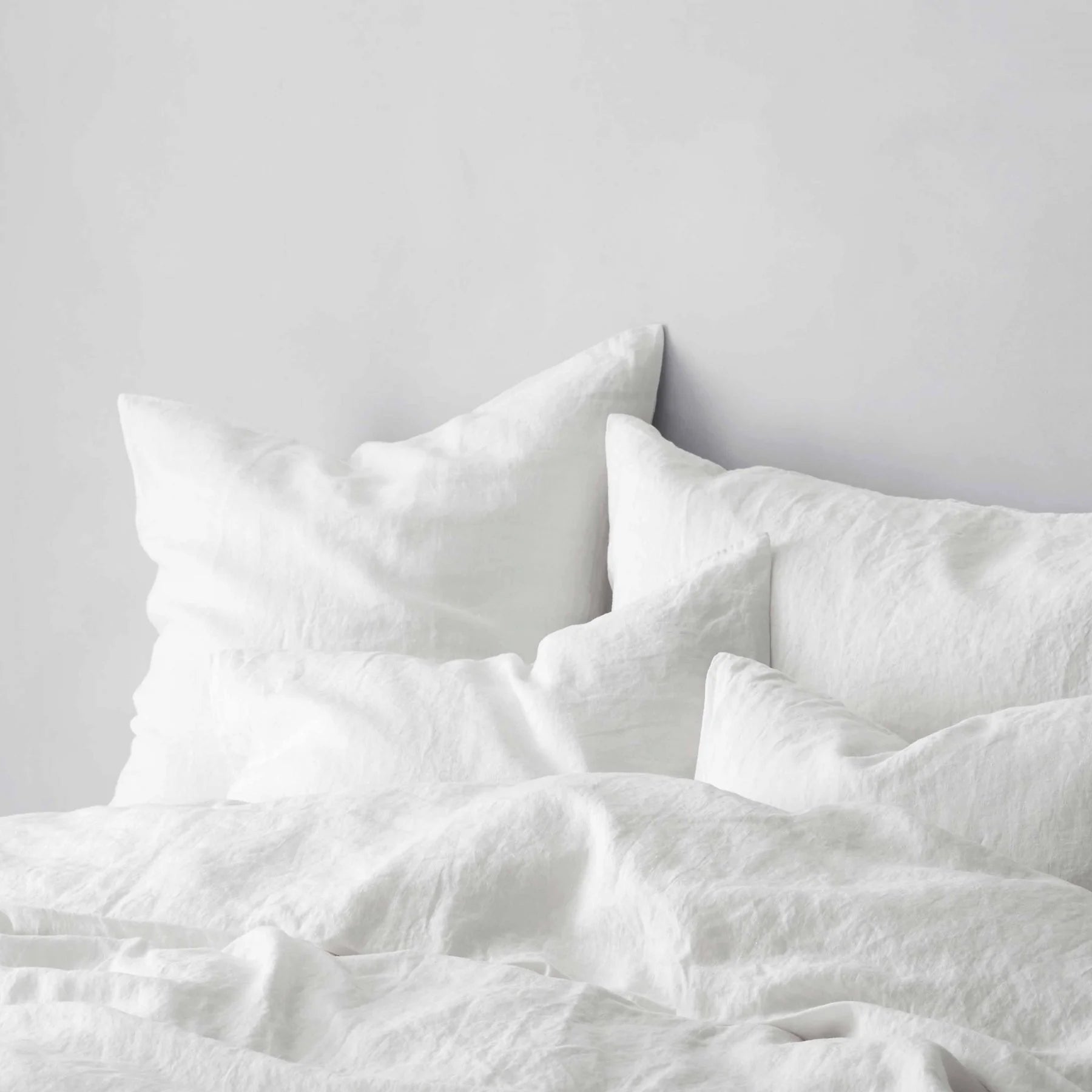 linge de lit blanc et taie d'oreiller/coussin 100% lin blanc 50x70cm - maison gabin décoration