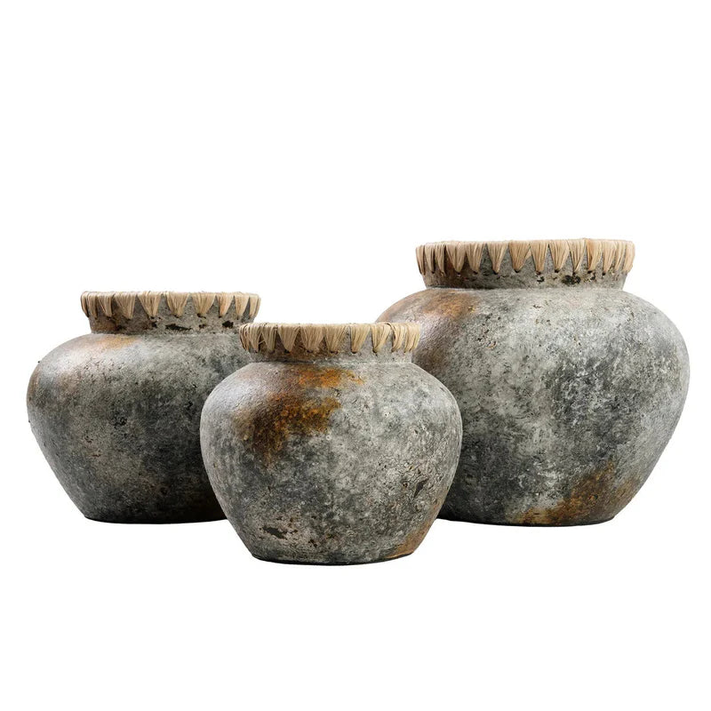 Vase Styly M en terre cuite gris antique – design minimaliste